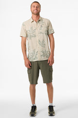 TRVLR PERFORATED PRINTED WOVEN SHIRT