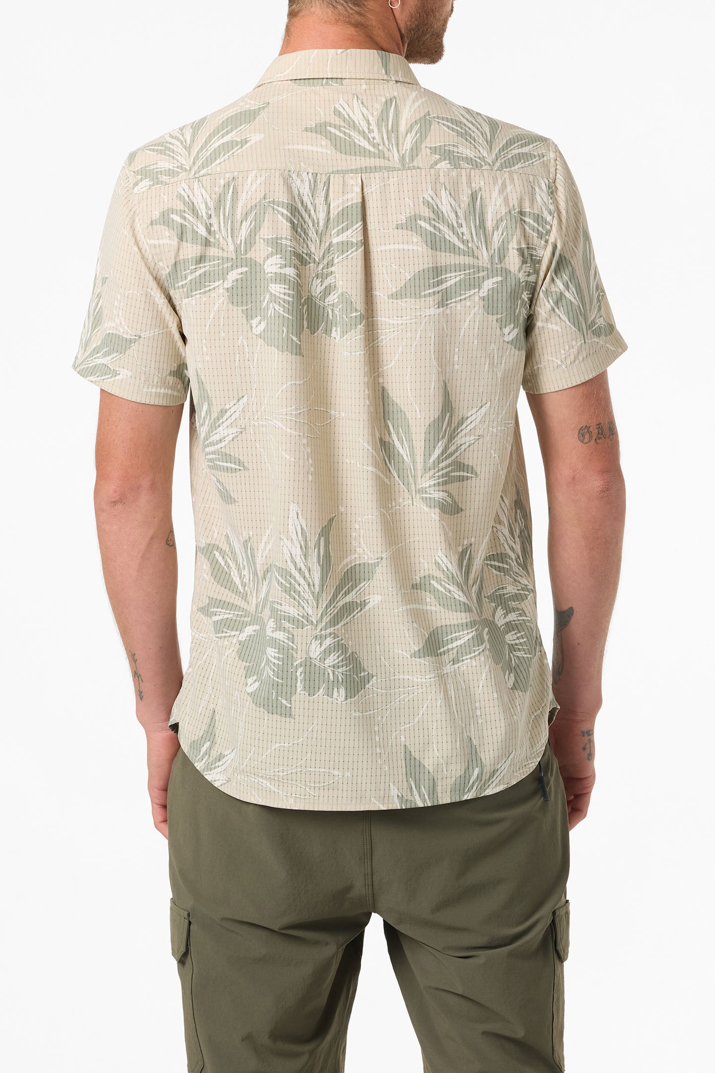 TRVLR PERFORATED PRINTED WOVEN SHIRT