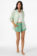 LENI STRIPE RELAXED LONG SLEEVE SHIRT