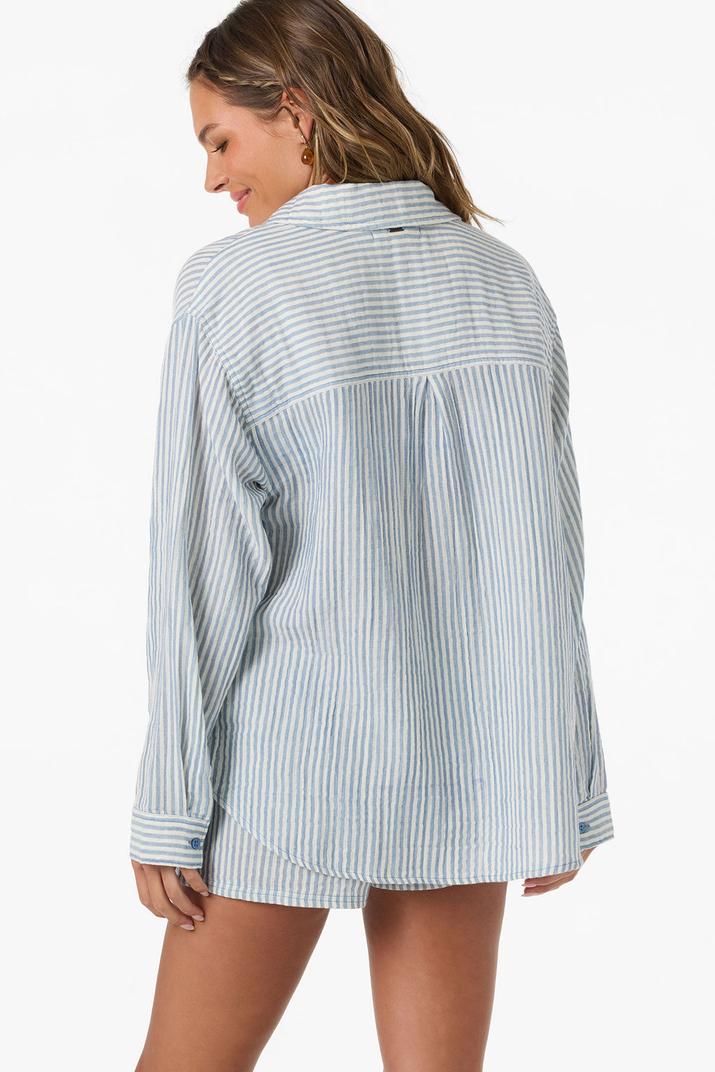 LENI STRIPE RELAXED LONG SLEEVE SHIRT