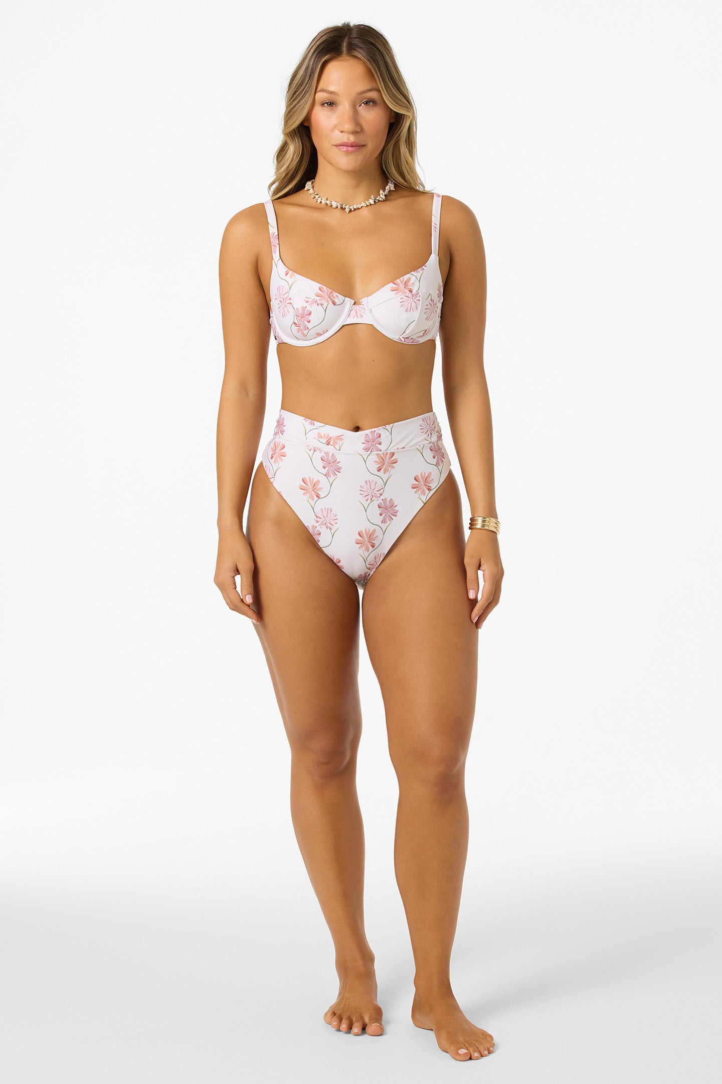 IVY FLORAL SEASHELL TOP