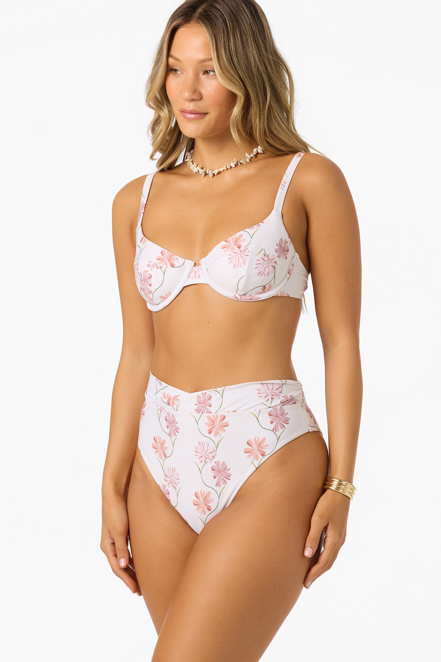 IVY FLORAL SEASHELL TOP