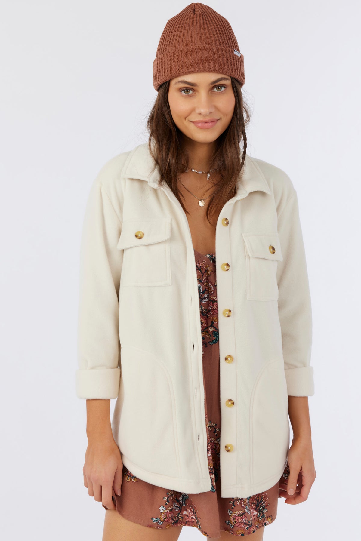 COLLINS SOLID FLEECE TOP