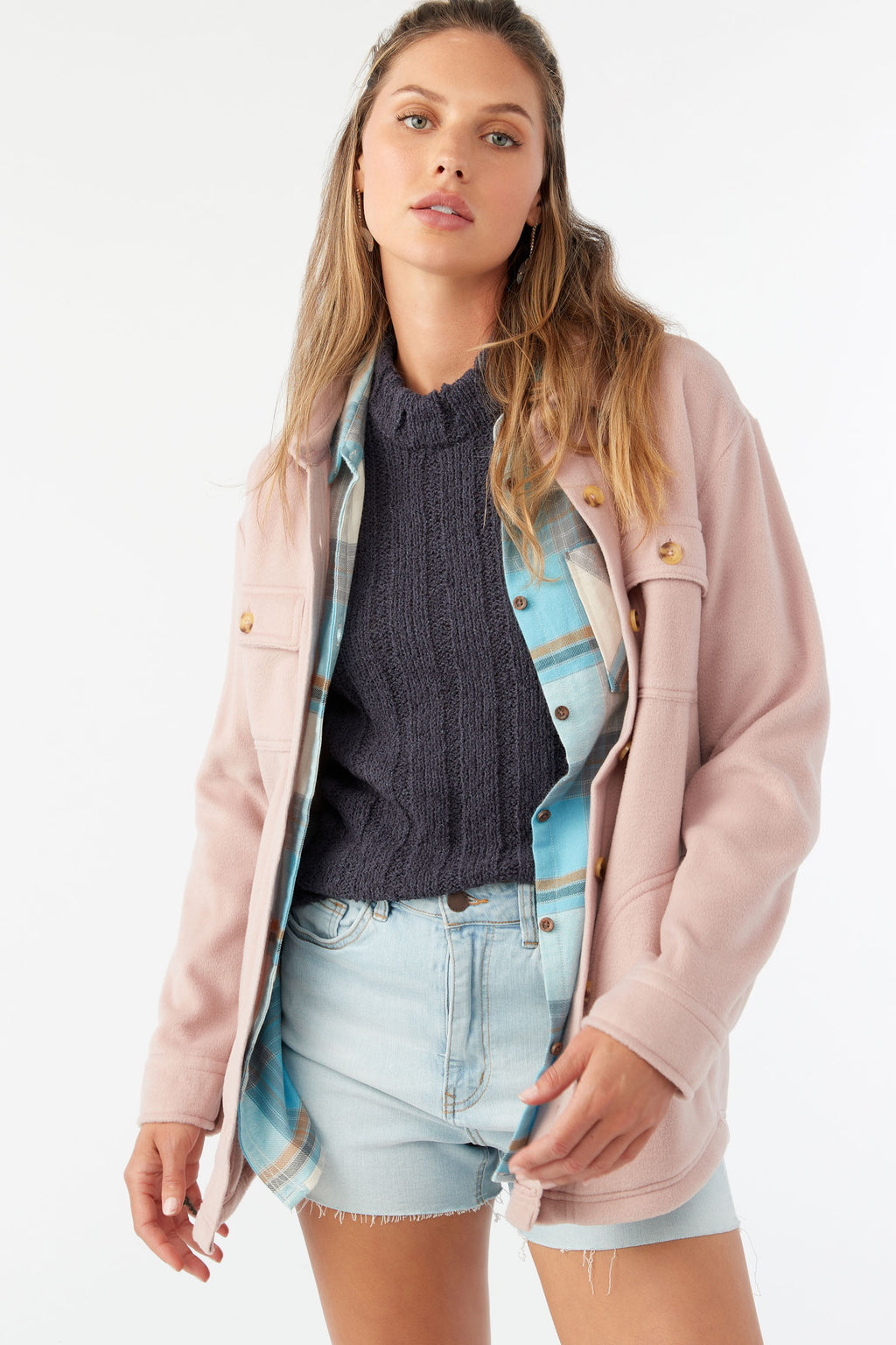COLLINS SOLID FLEECE TOP