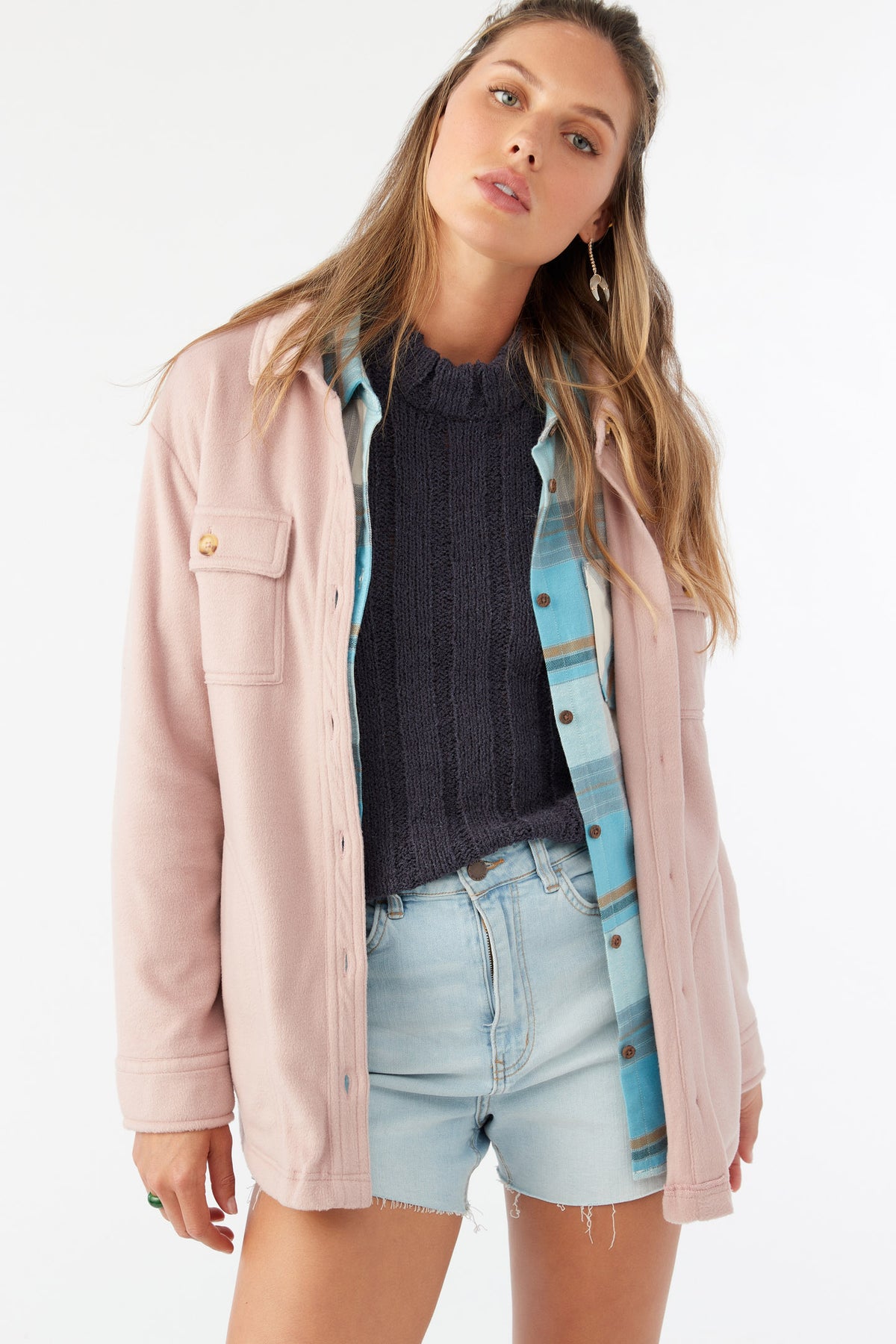 COLLINS SOLID FLEECE TOP