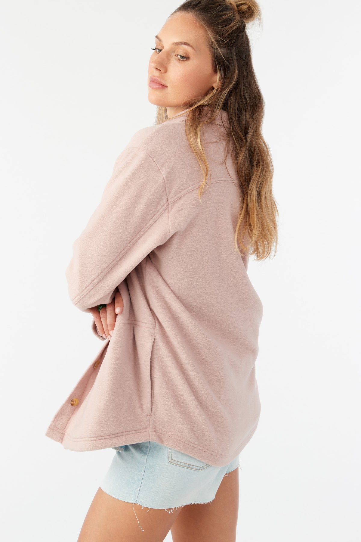 COLLINS SOLID FLEECE TOP