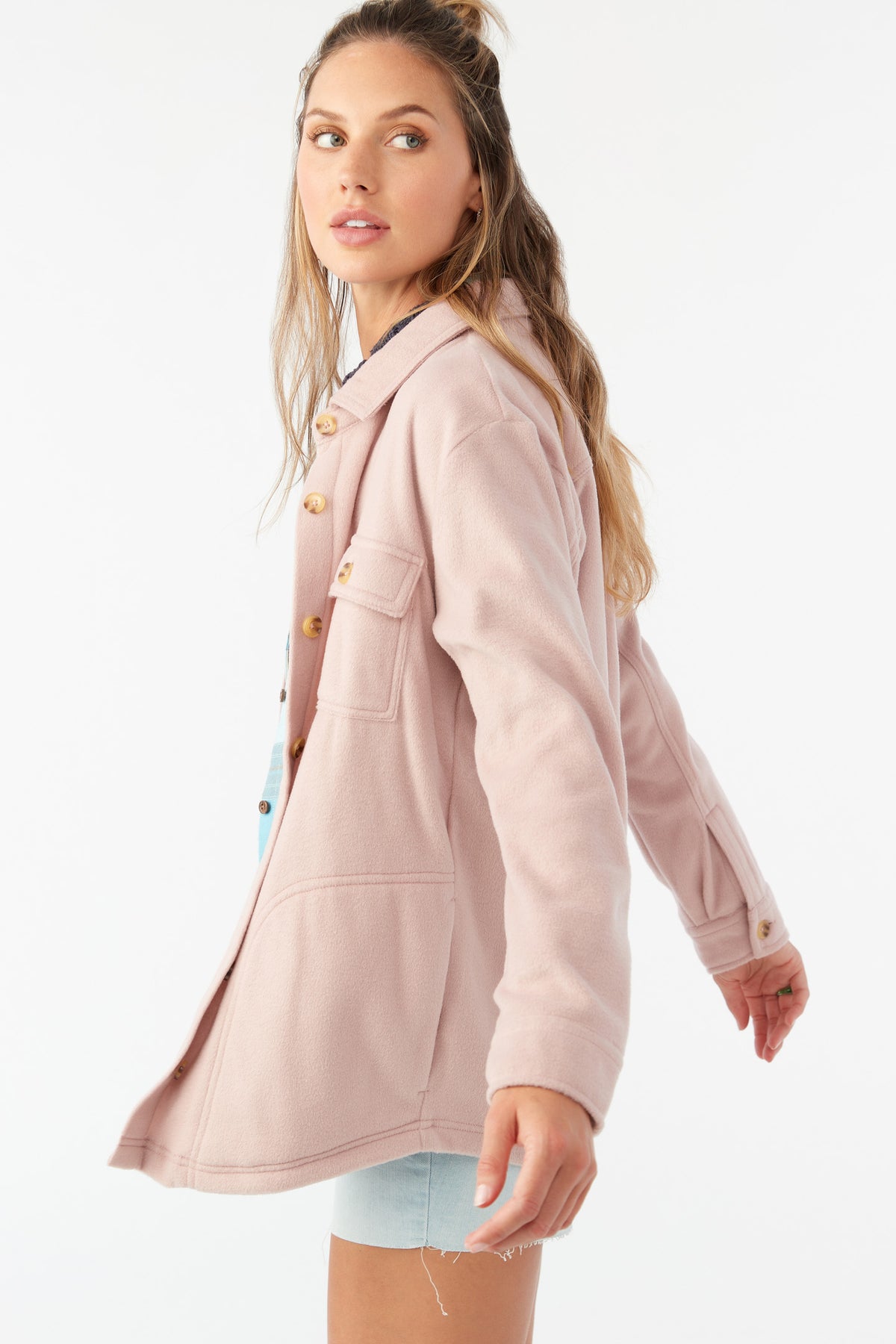 COLLINS SOLID FLEECE TOP