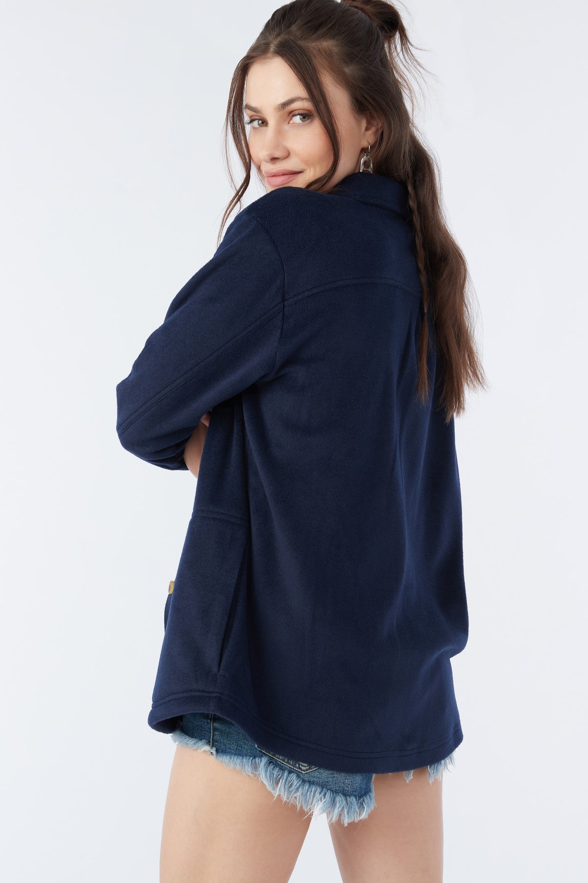 COLLINS SOLID FLEECE TOP