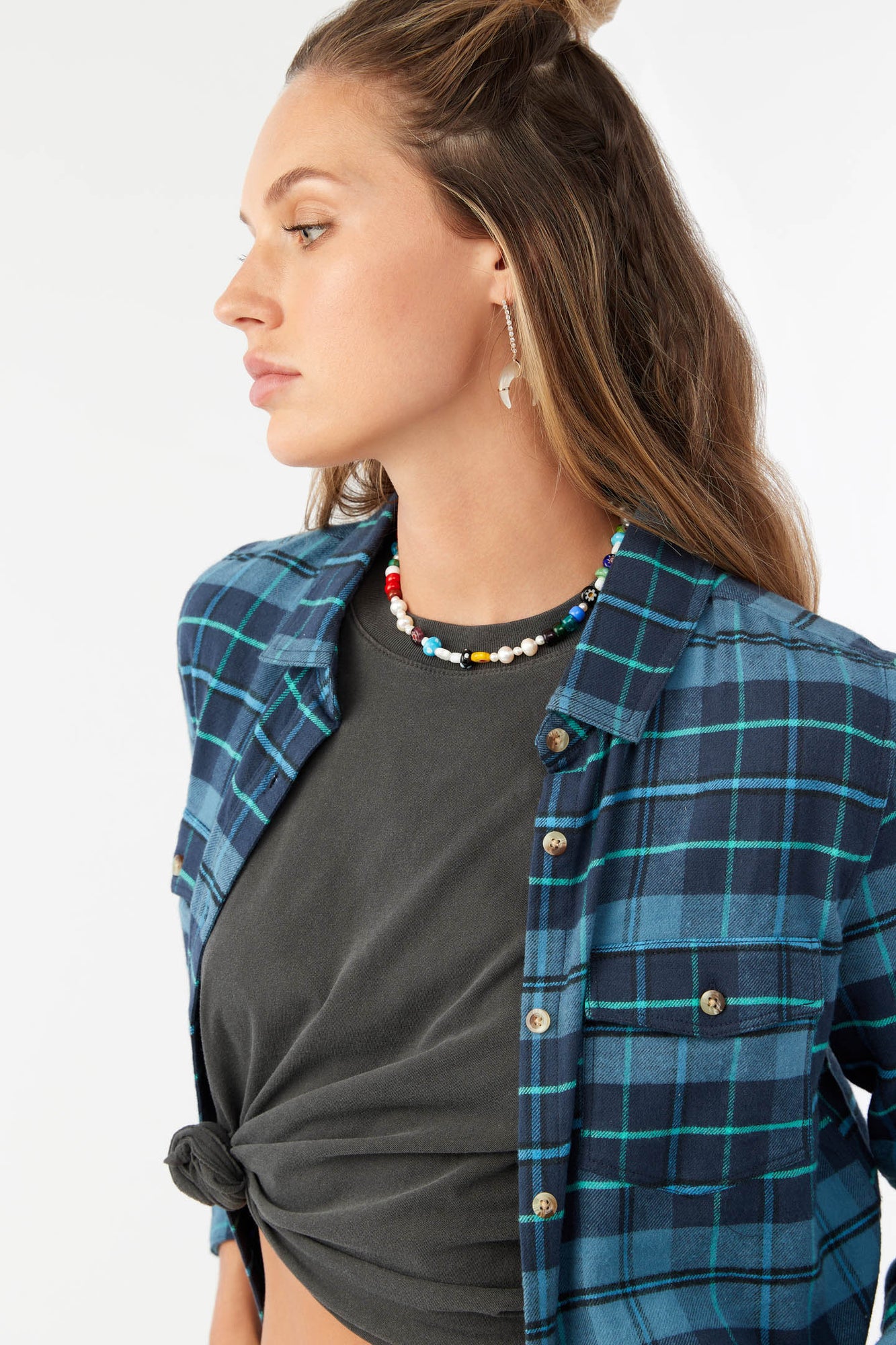 Green flannel clearance shirt womens