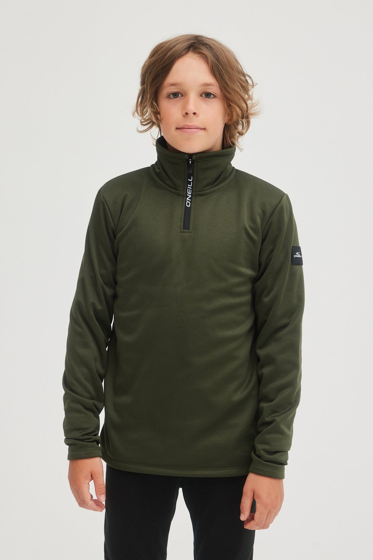 SOLID FLEECE HALF-ZIP