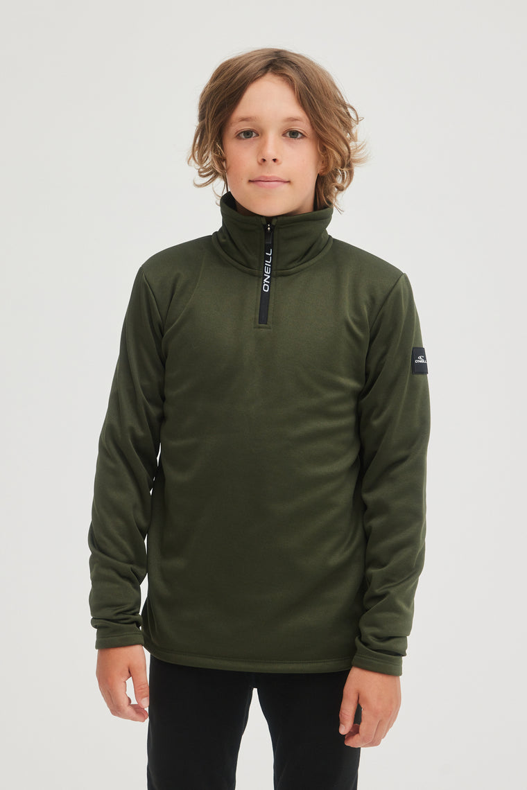 SOLID FLEECE HALF-ZIP