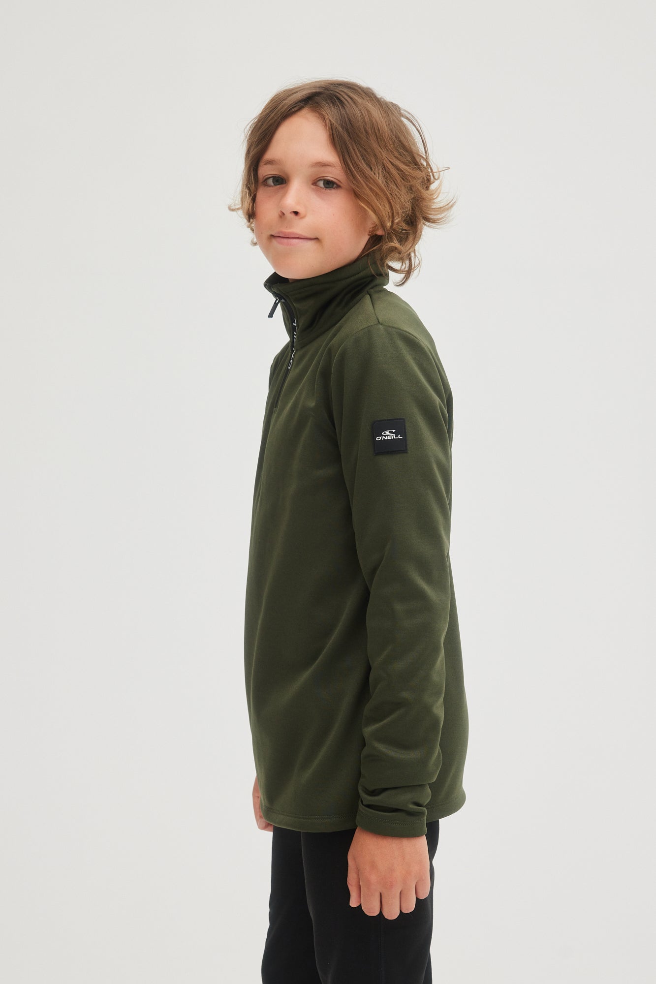 SOLID FLEECE HALF-ZIP