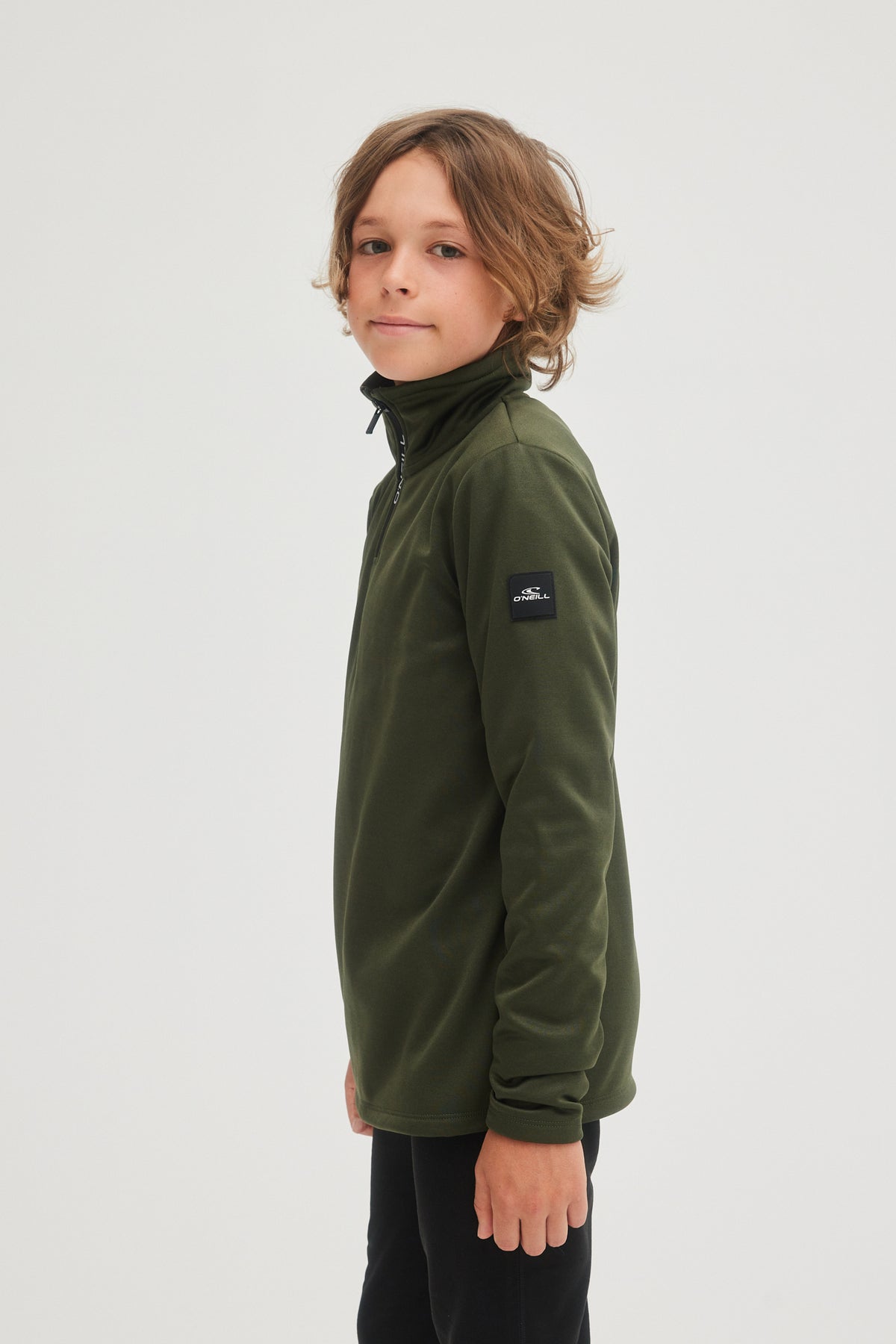 SOLID FLEECE HALF-ZIP