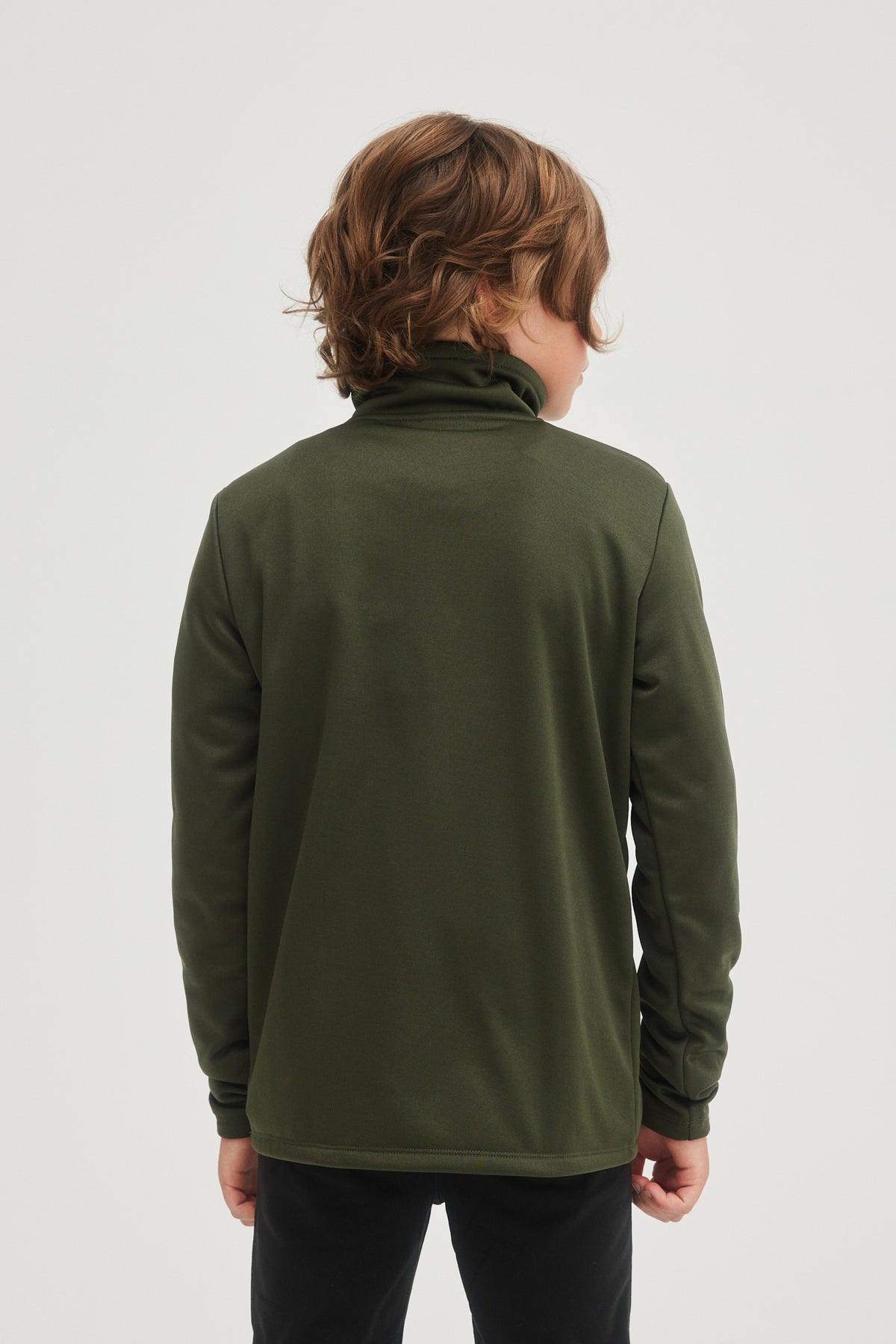 SOLID FLEECE HALF-ZIP