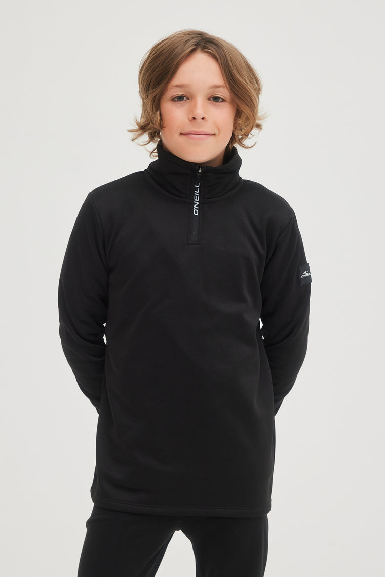 SOLID FLEECE HALF-ZIP