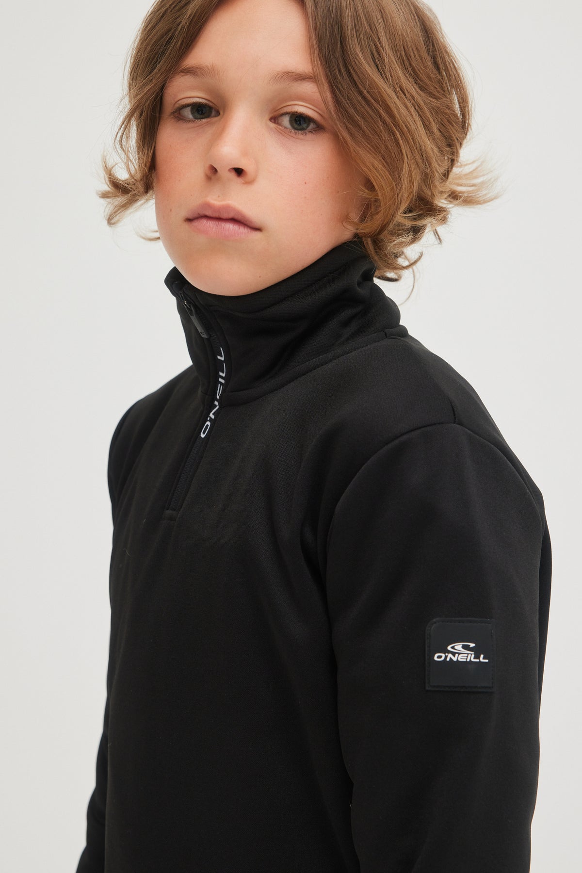 SOLID FLEECE HALF-ZIP