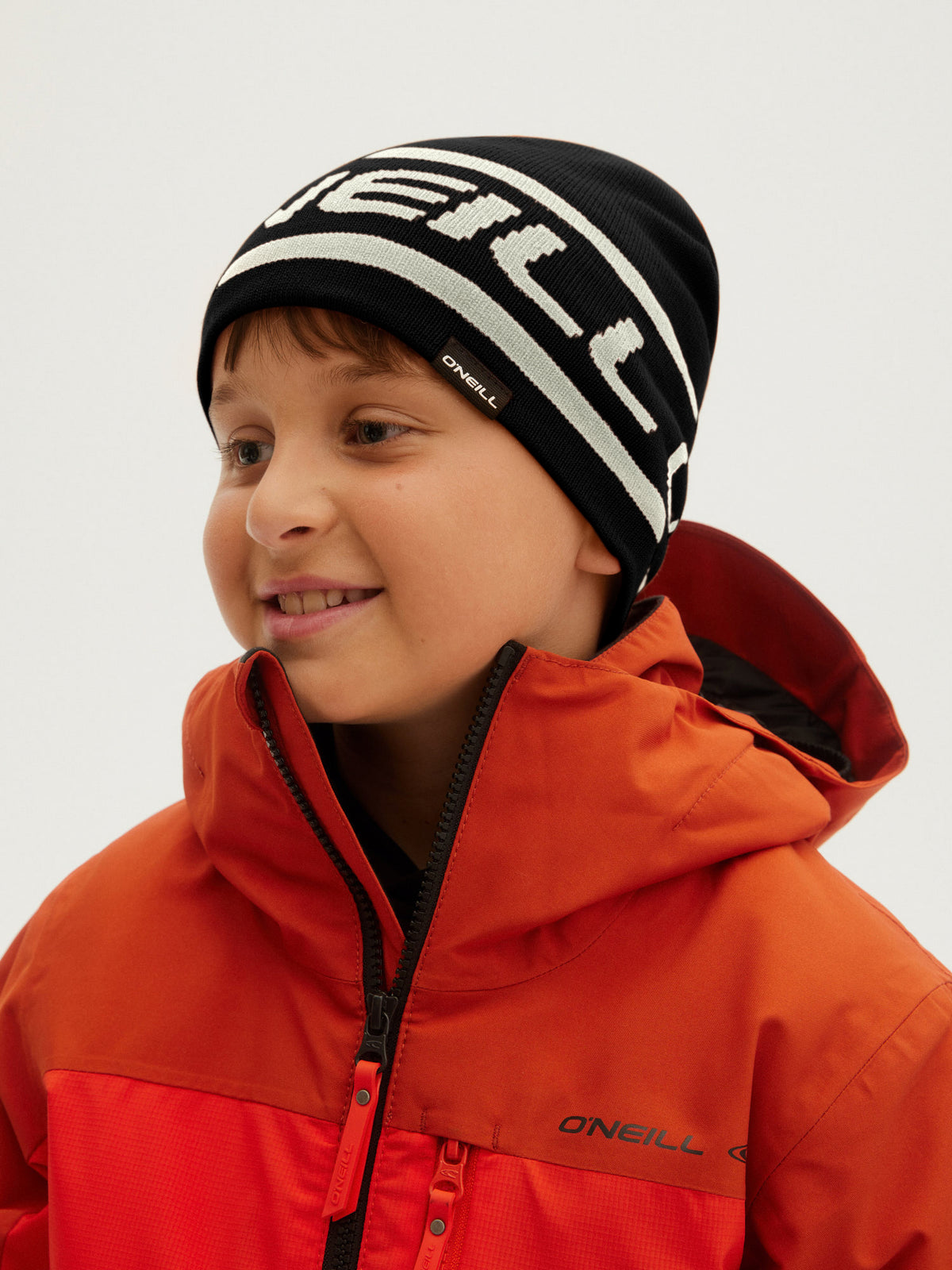 O'Neill Boys Reversible Logo Beanie in Black Out