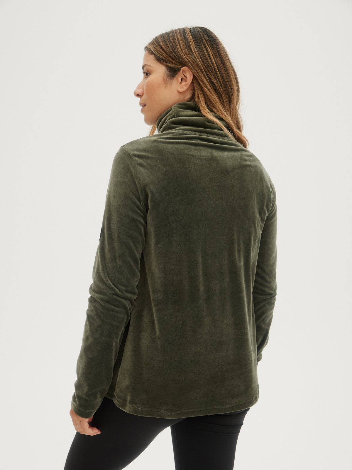 O'Neill Ladies Clime Plus Fleece Half Zip in Army Green
