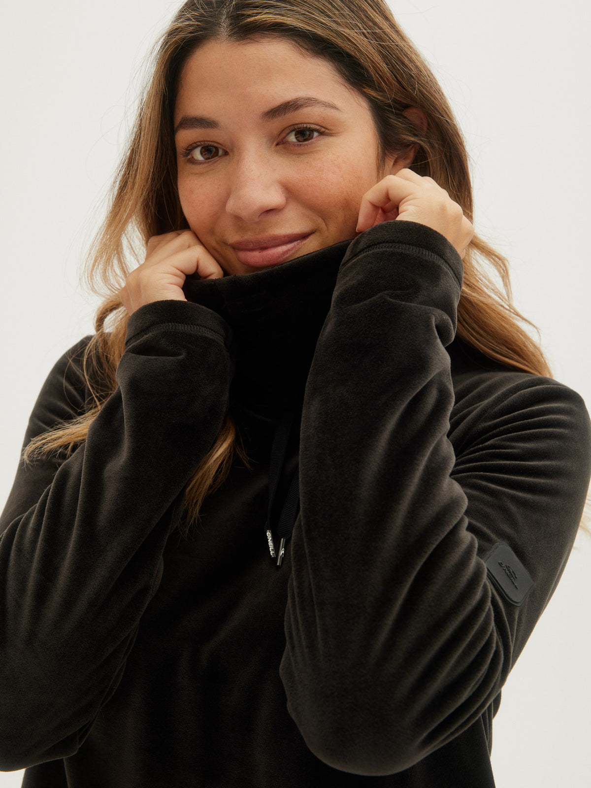 O'Neill Ladies Clime Plus Fleece Half Zip in Black Out