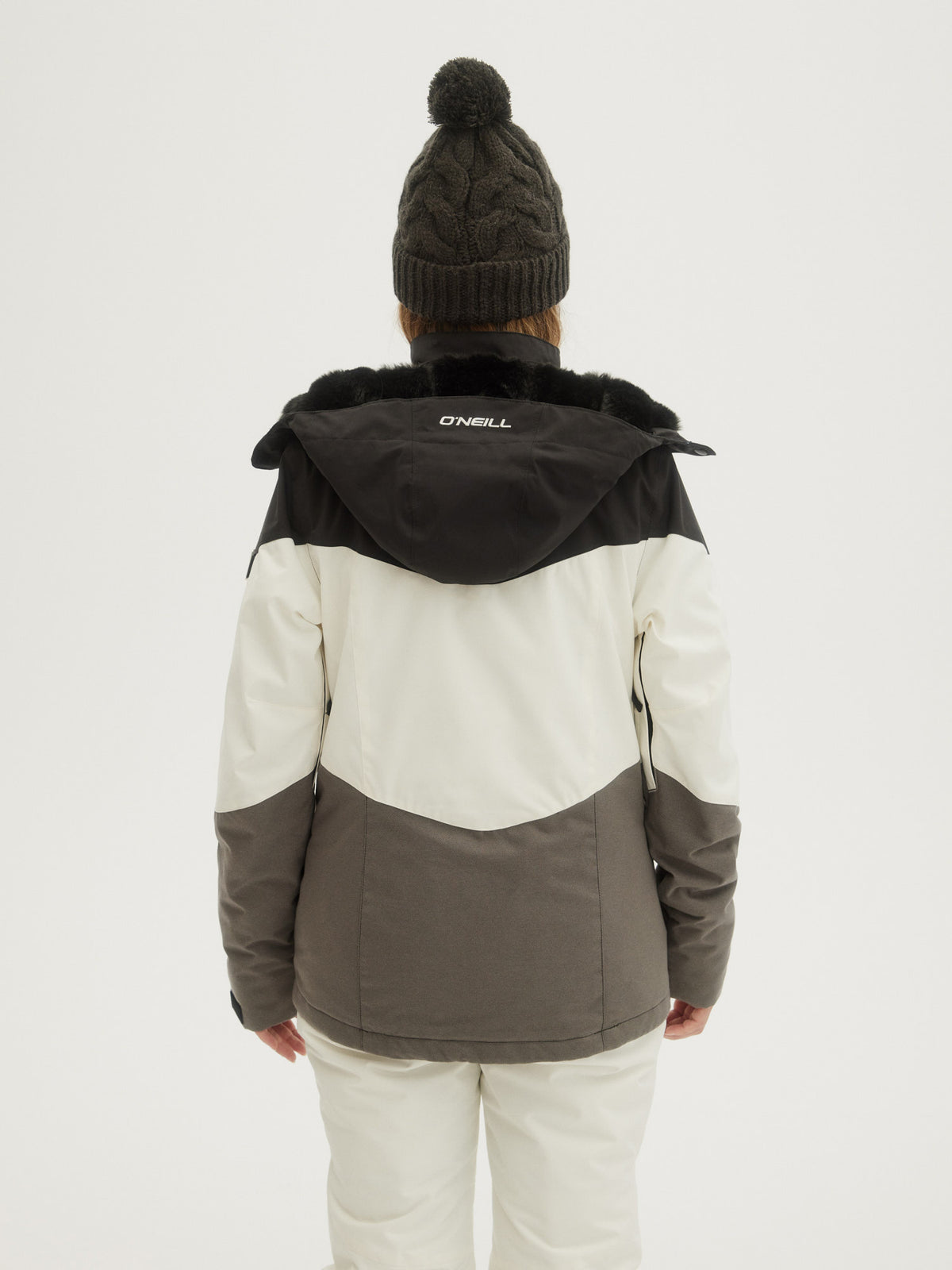 O'Neill Ladies Coral Jacket in Grey Aop W/ Black