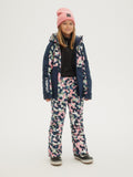 O'Neill Girls Charm Printed Pants in Blue Aop W/ Pink