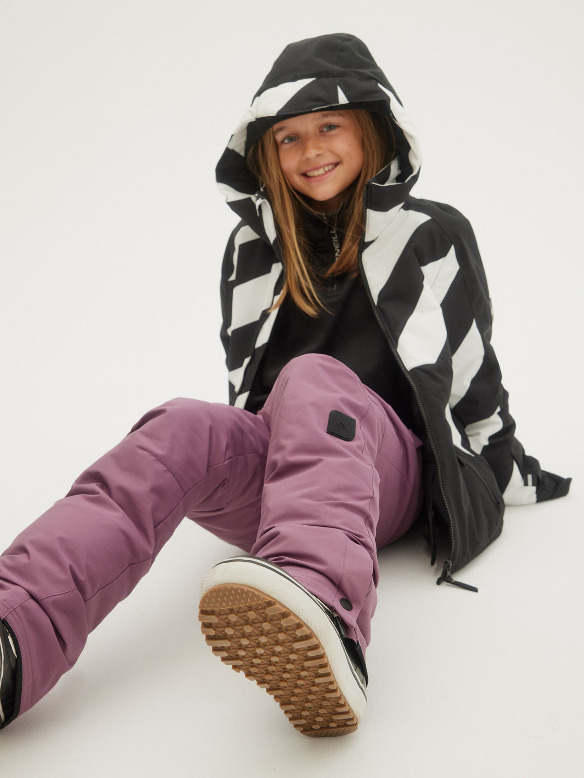 O'Neill Girls Charm Pants in Berry Conserve