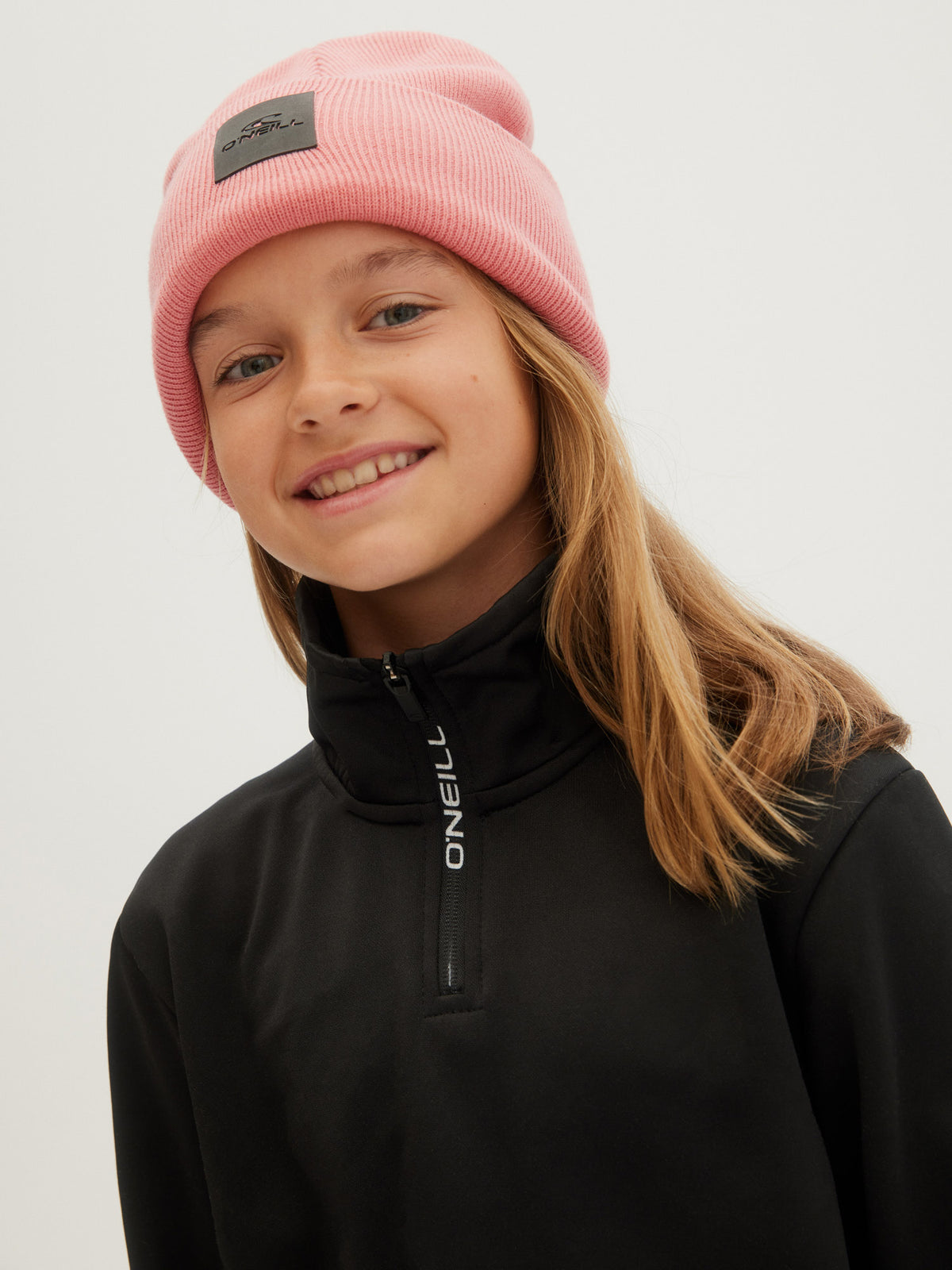O'Neill Girls Solid Fleece Half Zip in Black Out