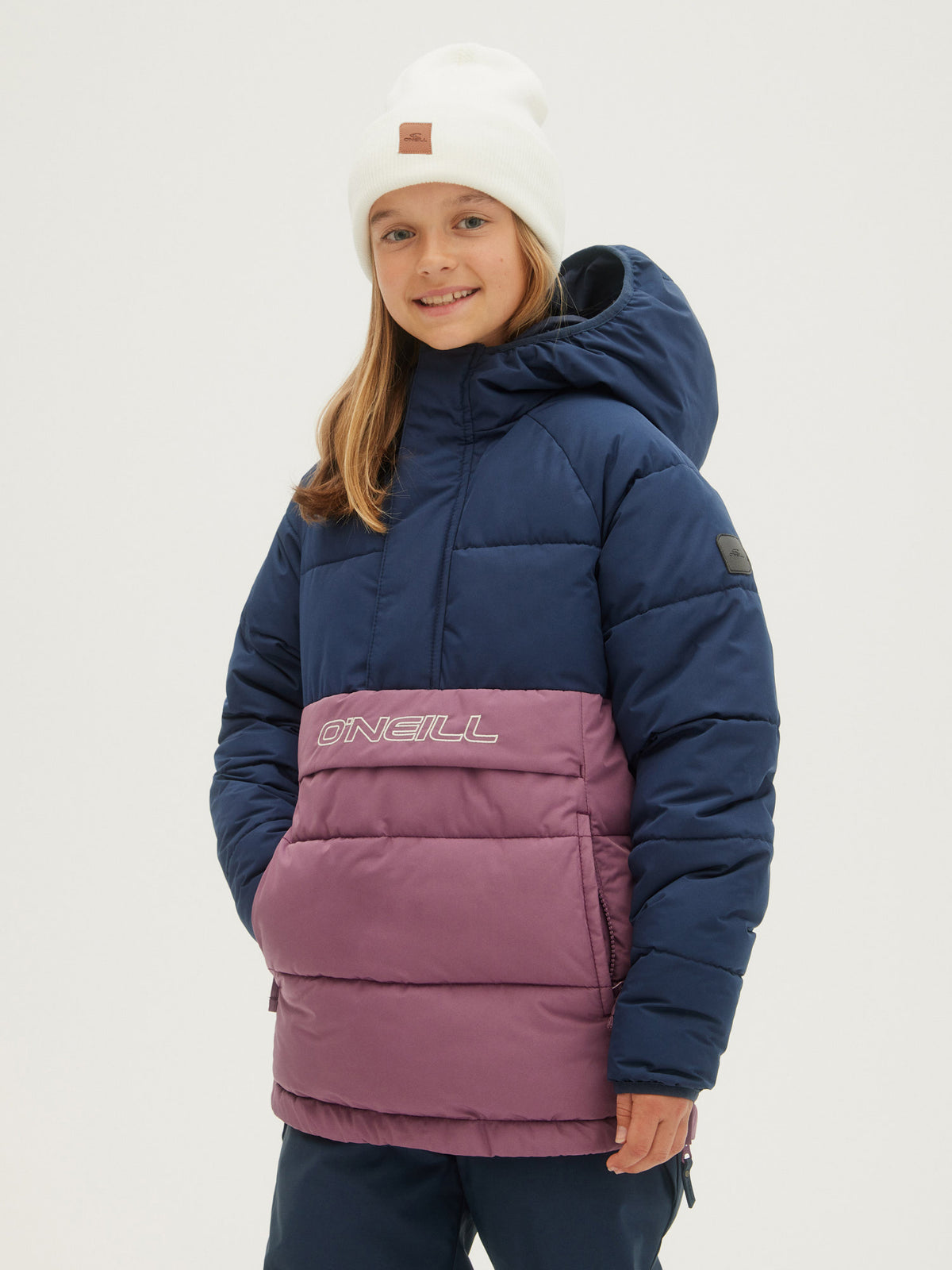 O'Neill Girls Powder Puff Anorak in Berry Conserve