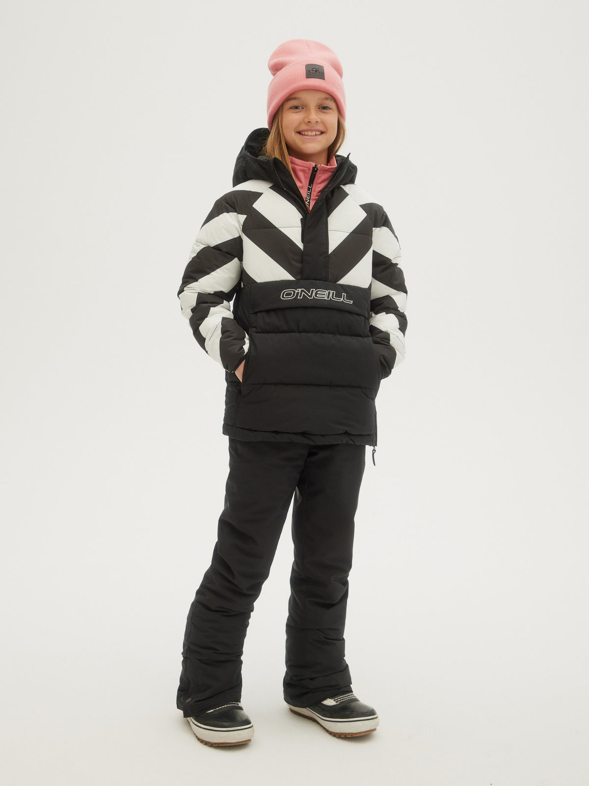 O'Neill Girls Powder Puff Anorak in Black Out