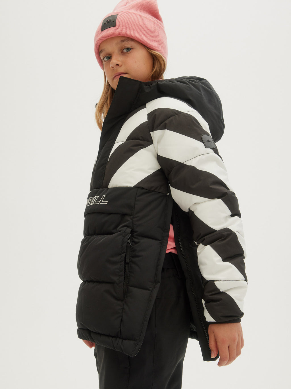 O'Neill Girls Powder Puff Anorak in Black Out