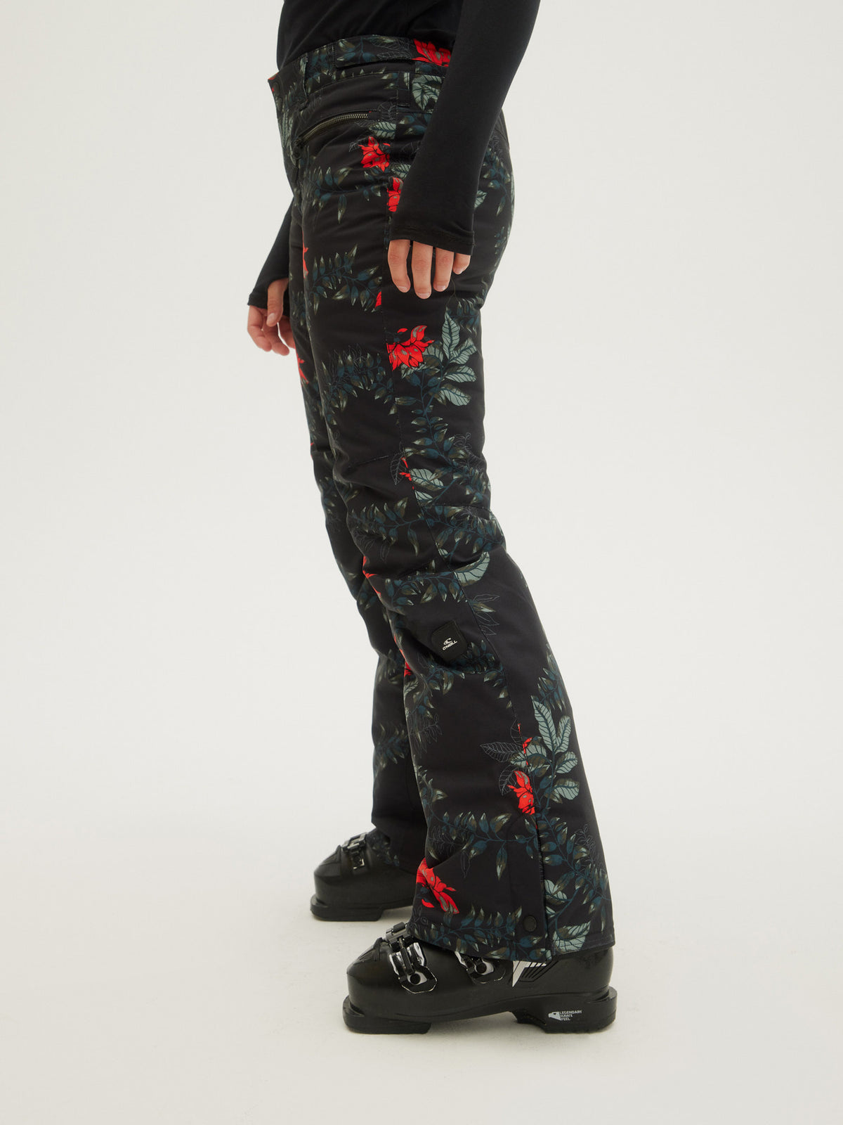 O'Neill Ladies Glamour Pants in Black Aop W/ Green