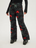 O'Neill Ladies Glamour Pants in Black Aop W/ Green