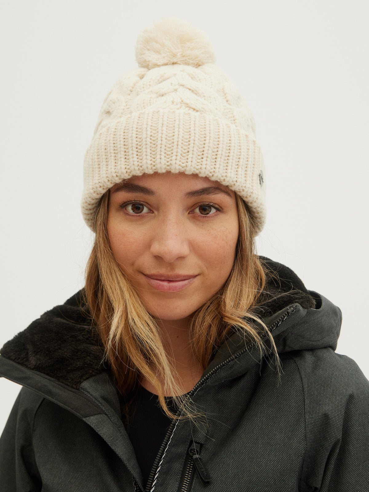O'Neill Ladies Nora Wool Beanie in Powder White