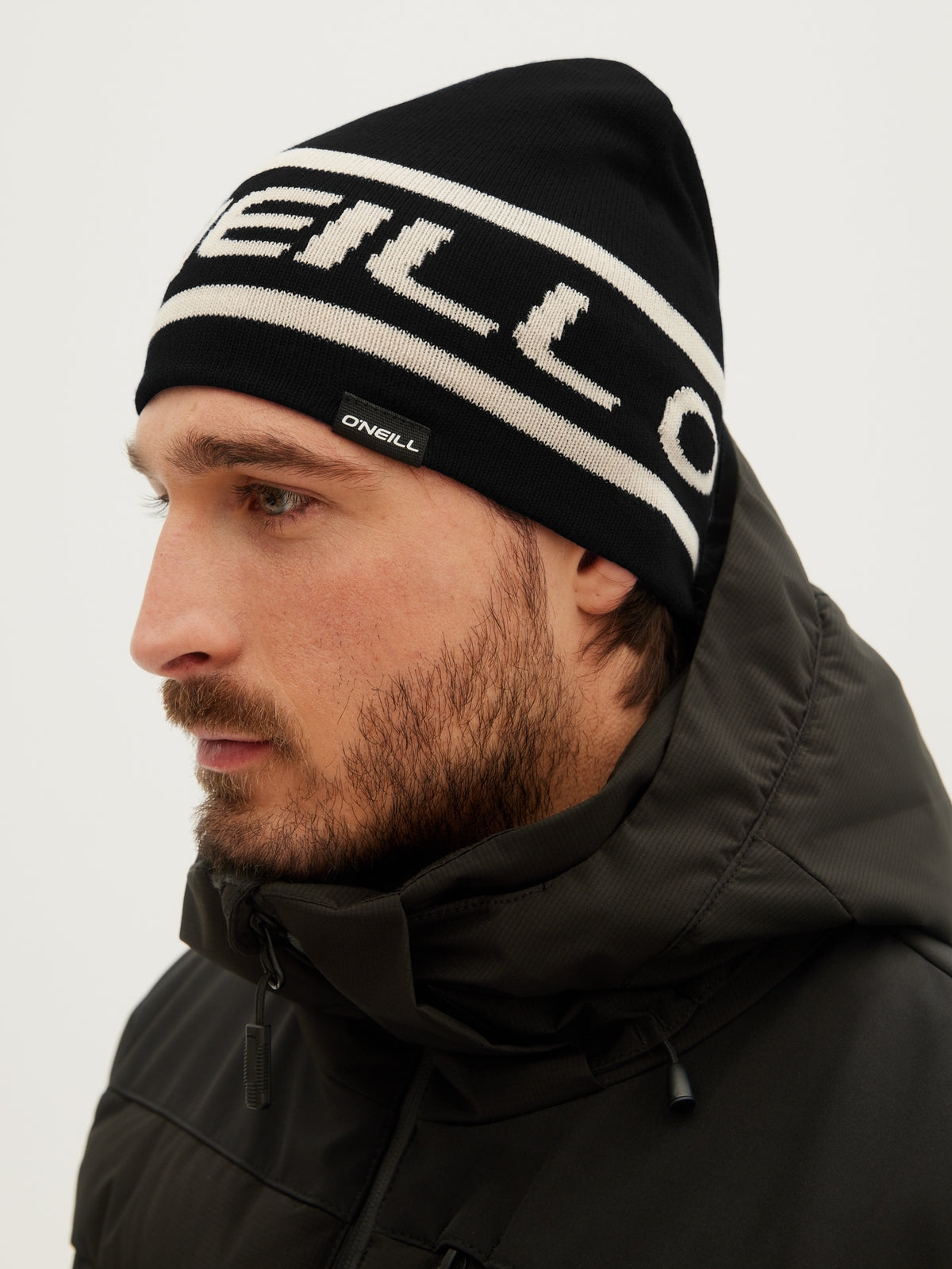 O'Neill Mens Reversible Logo Beanie in Black Out
