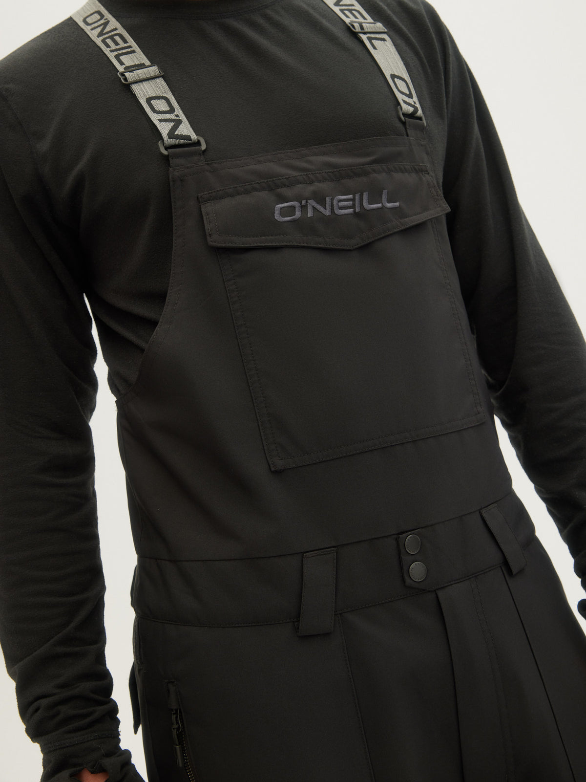 O'Neill Mens Shred Bib Pants in Black Out