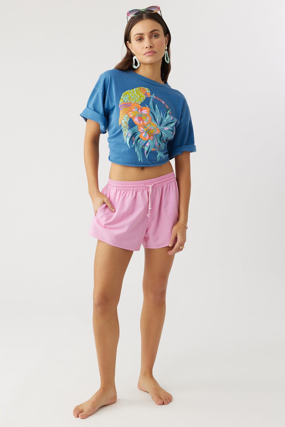 PARROTS OVERSIZED CROP TEE