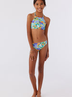 SAMI FLORAL BRAIDED STRAP HI-NECK SET