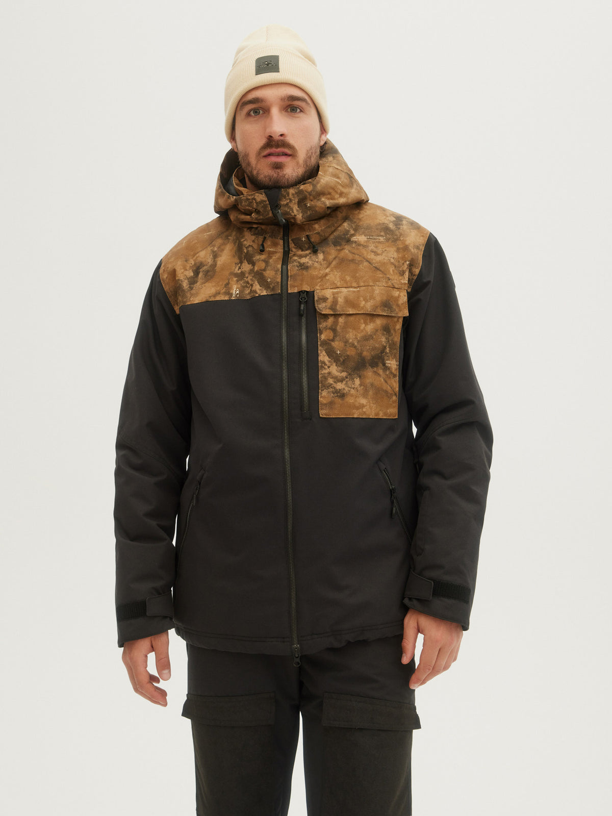 O'Neill Mens Utility Jacket in Beige Aop