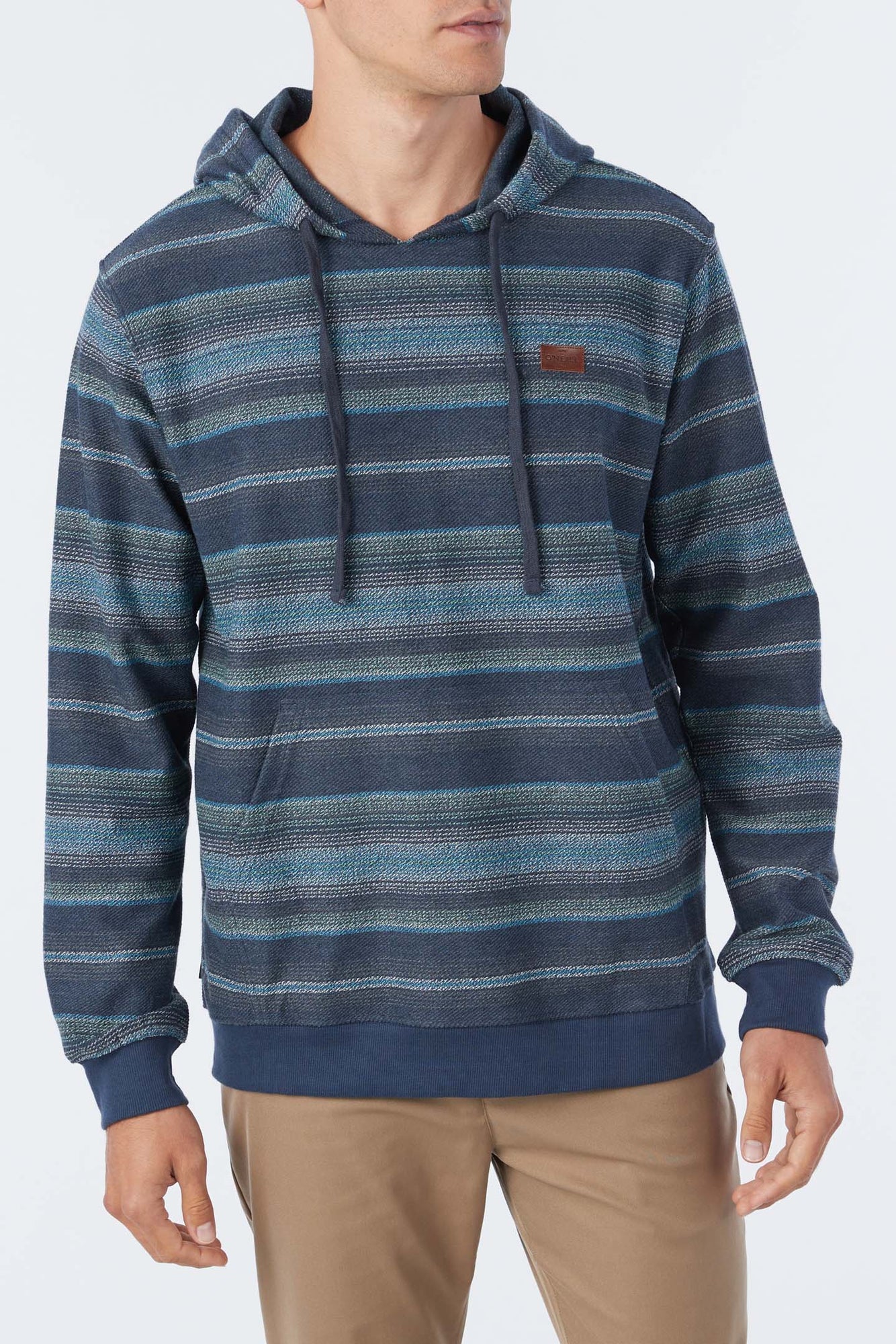 Striped cheap pullover hoodie