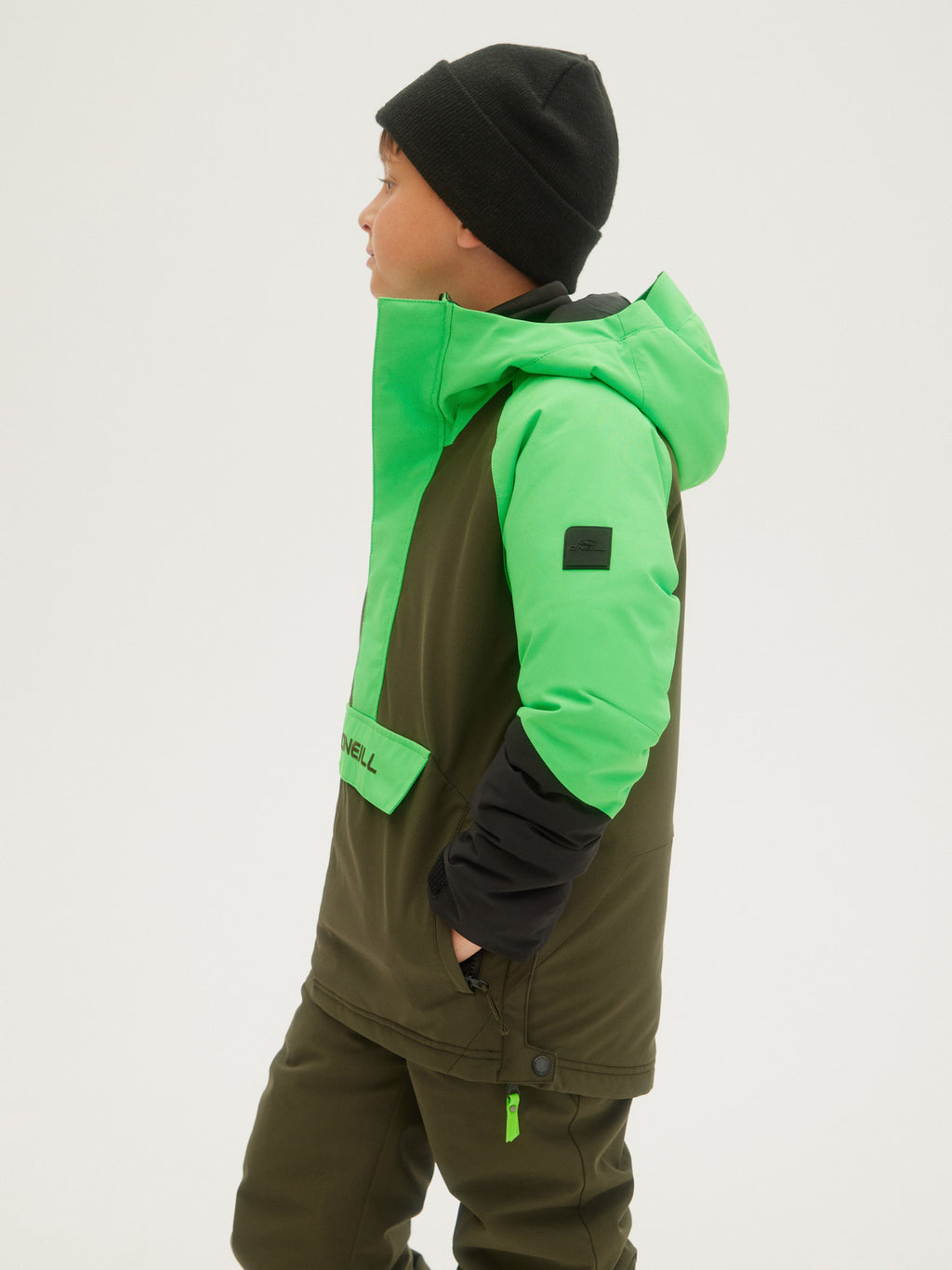 O'Neill Boys Anorak Jacket in Poison Green