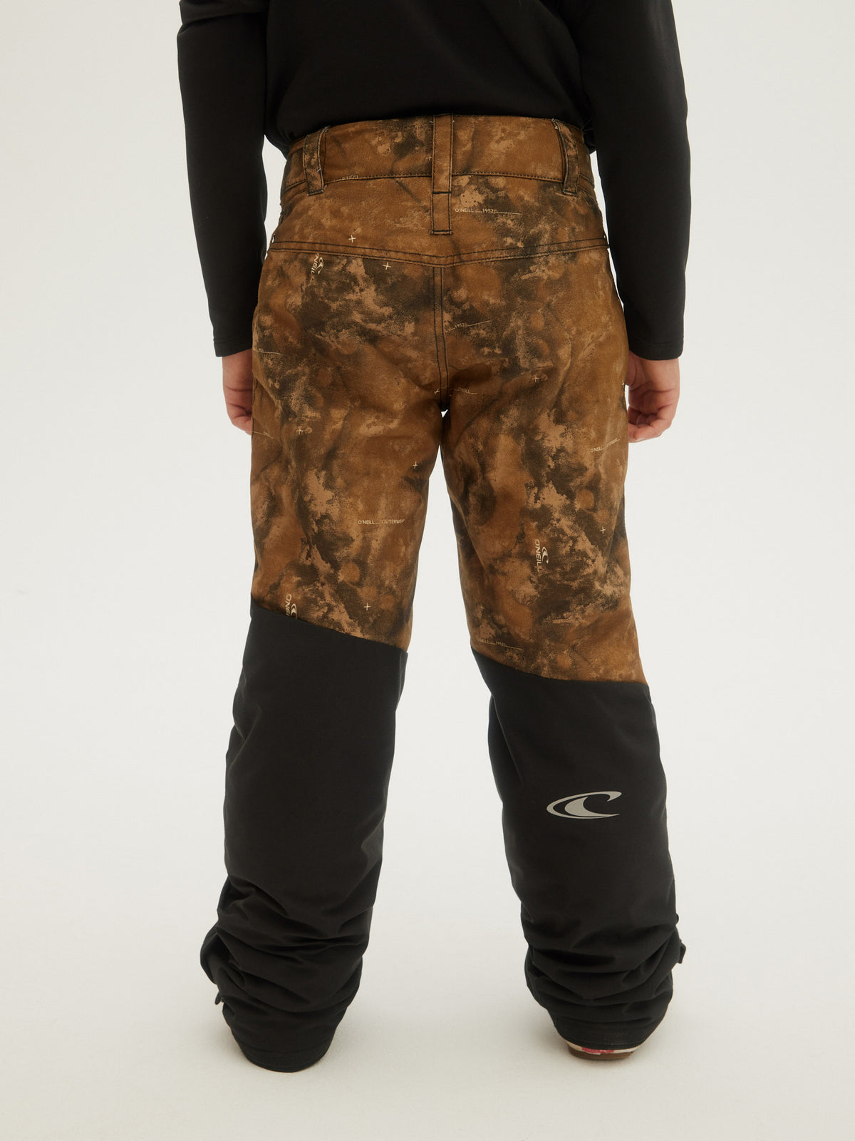 O'Neill Boys Anvil Colorblock Pants in Beige Aop