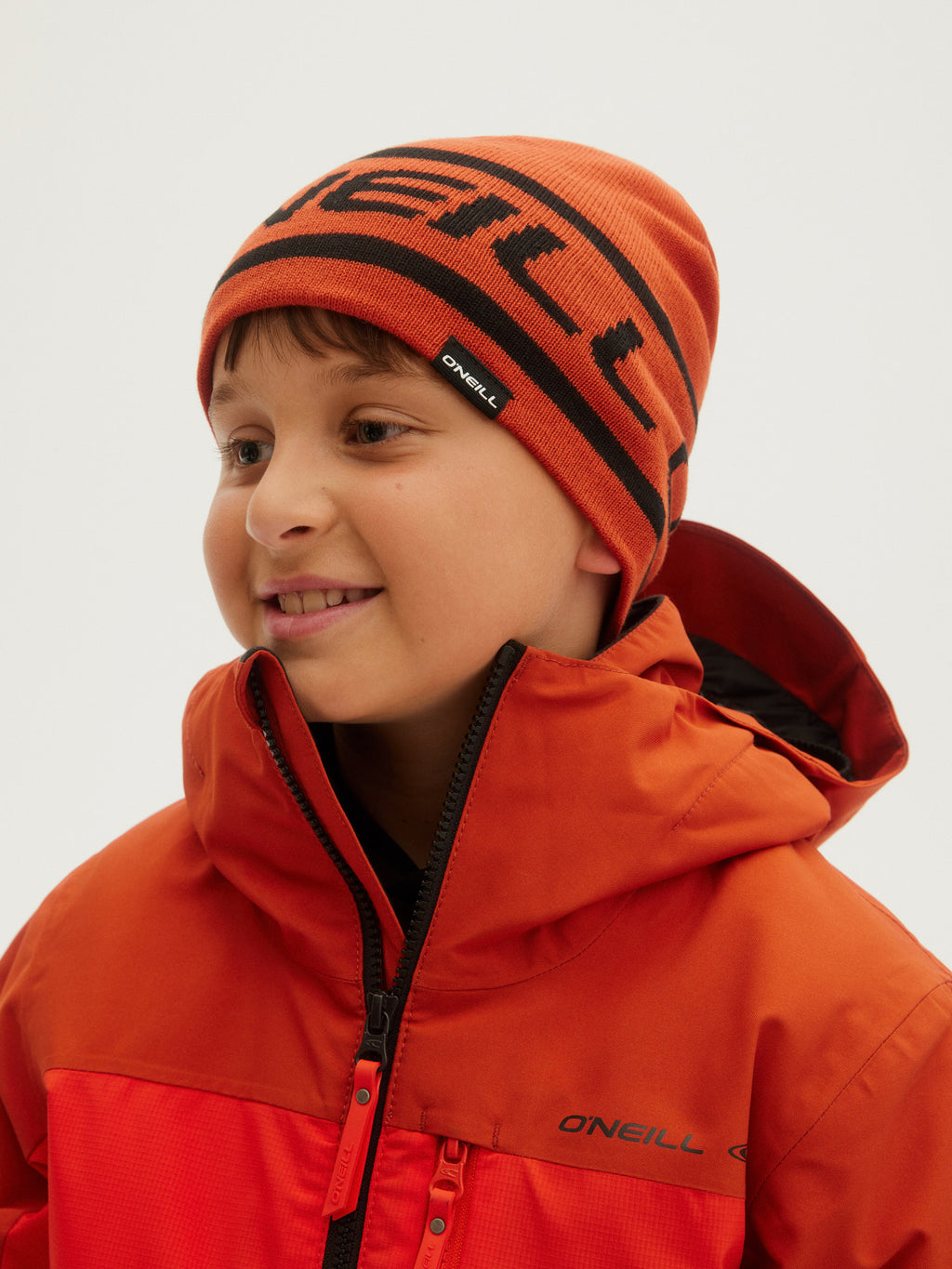 O'Neill Boys Reversible Logo Beanie in Rooibos Red