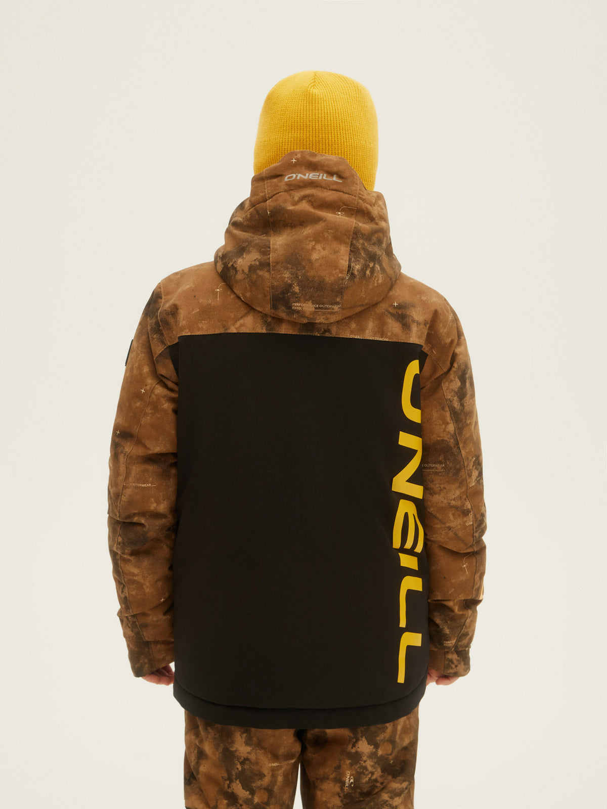 O'Neill Boys Textured Jacket in Brown Print Black