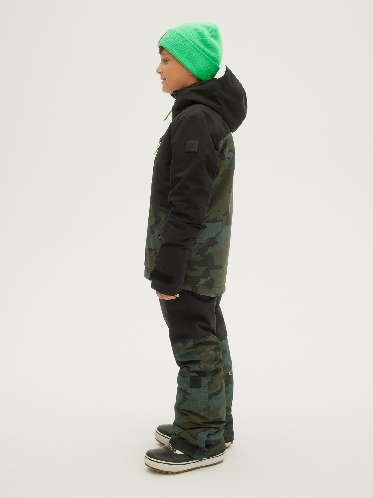 O'Neill Boys Textured Jacket in Black Print Camo