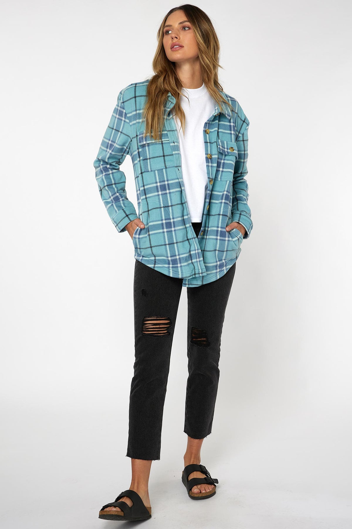 LADIES COLLINS SUPERFLEECE FLANNEL TOP