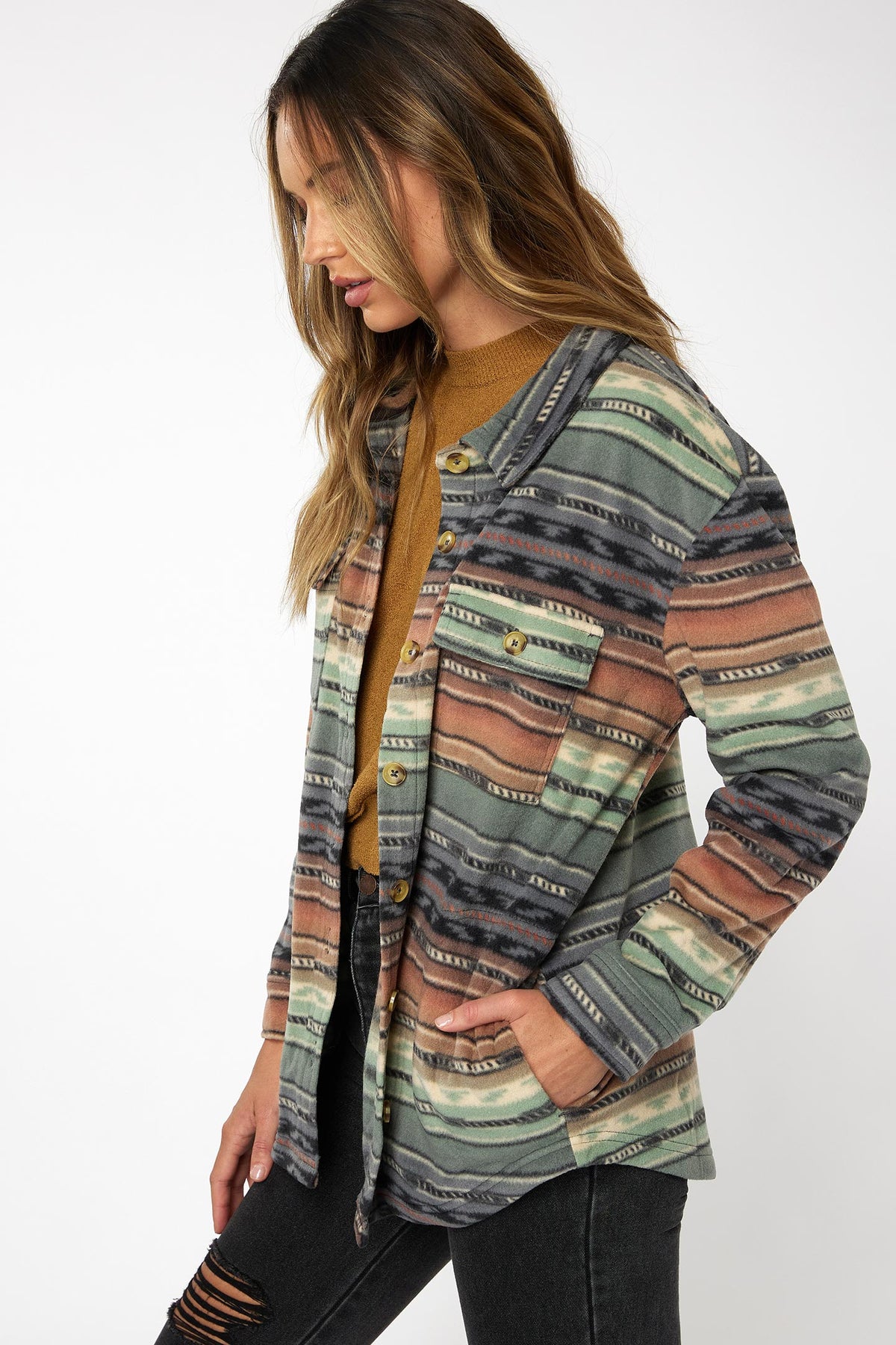 LADIES COLLINS SUPERFLEECE FLANNEL TOP