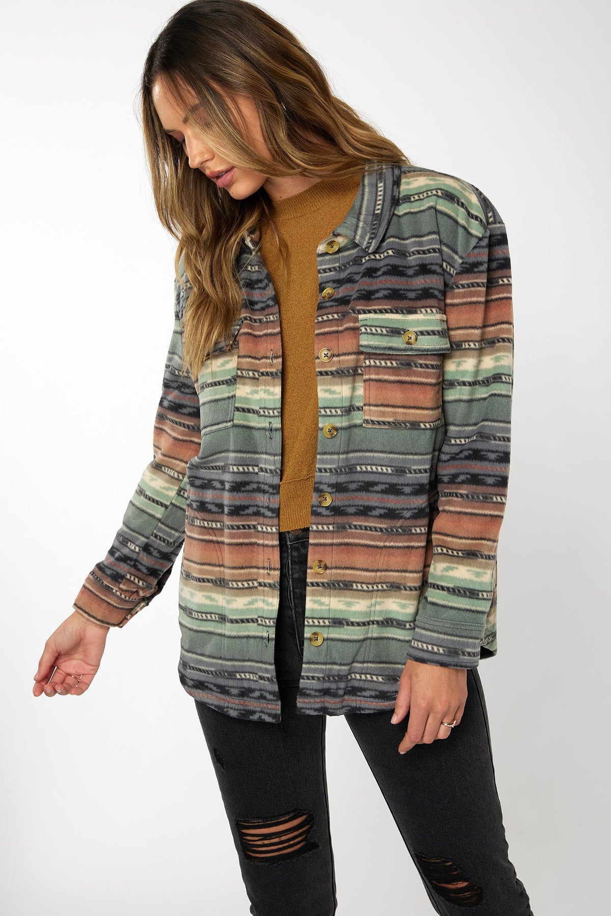 LADIES COLLINS SUPERFLEECE FLANNEL TOP