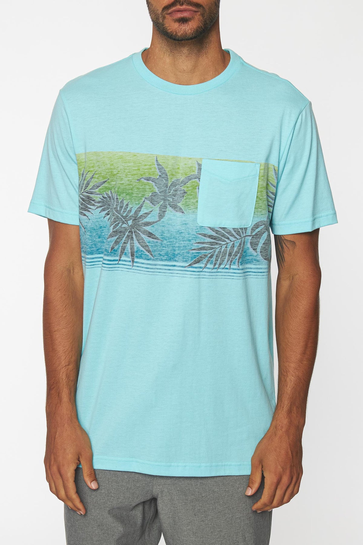 MENS HEIST PRINT CREW TEE