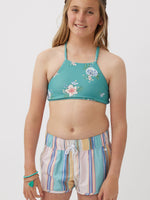 GIRL'S LANE PRINTED STRETCH 2” BOARDSHORTS