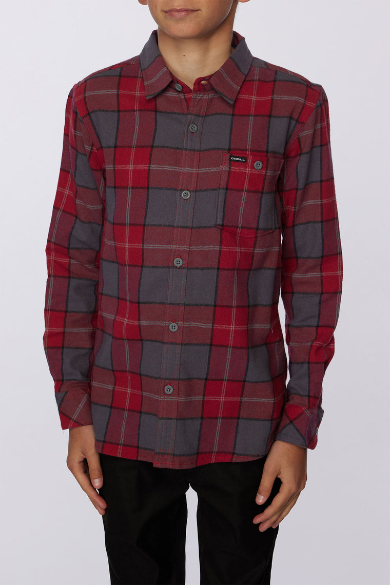 BOYS REDMOND PLAID STRETCH FLANNEL